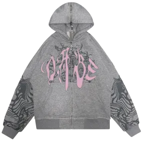 22DABE22 Grey/Pink ZIPPER