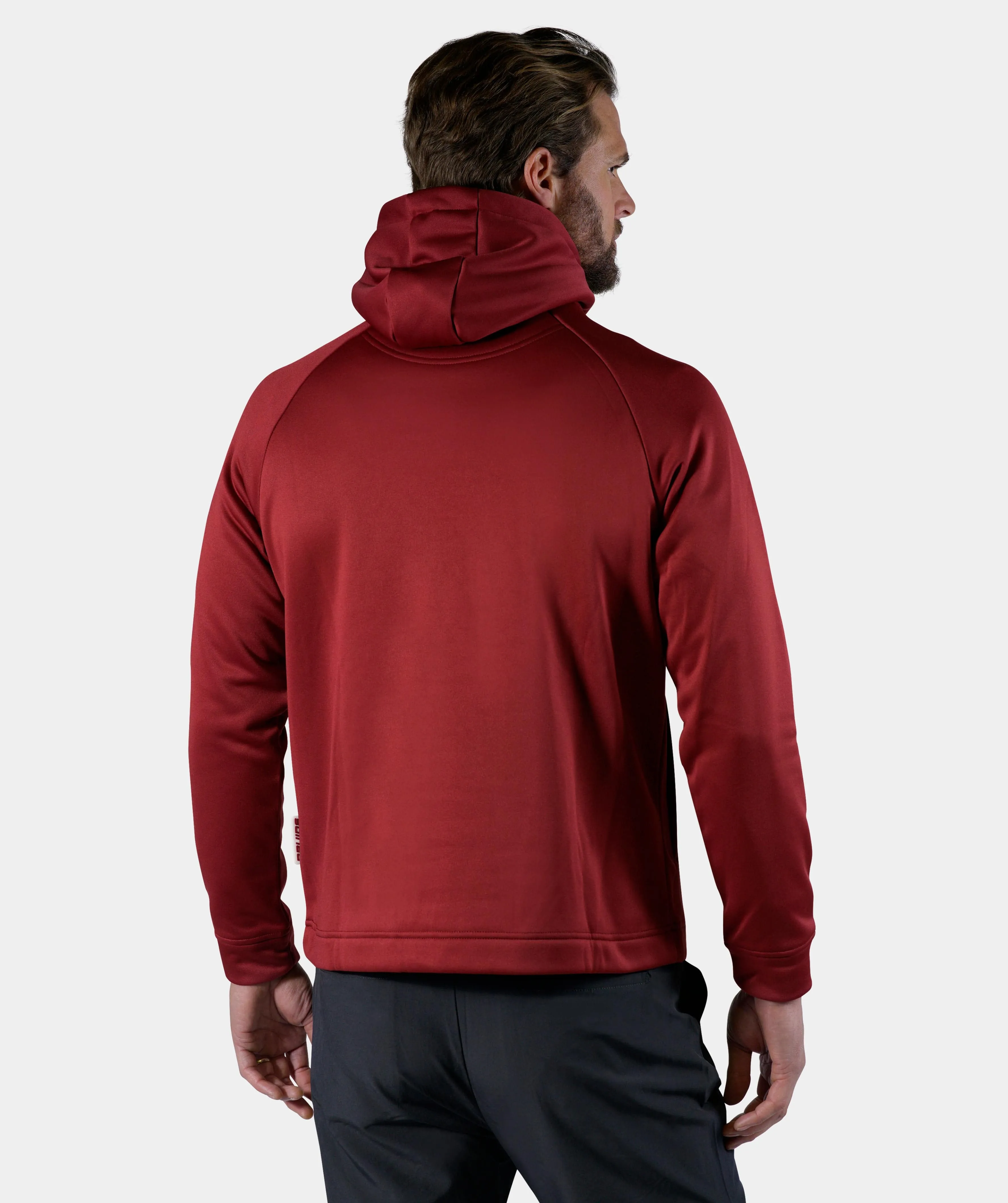 EMBOSSED HOODIE - BURGUNDY