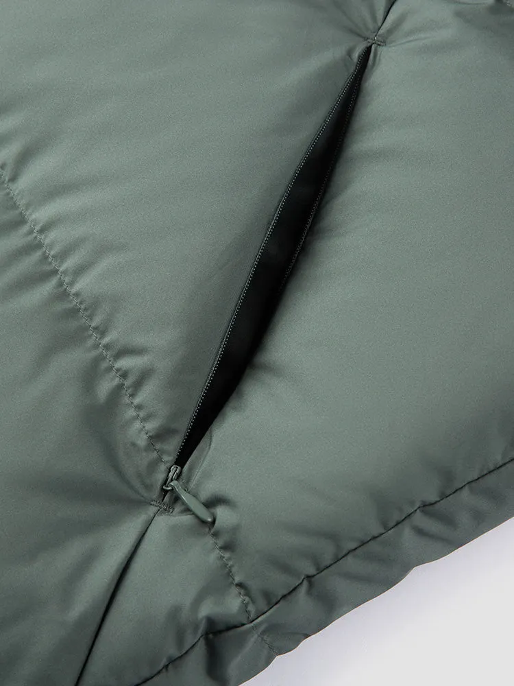 Men's short thick down jacket