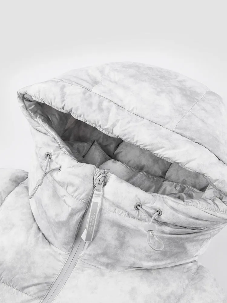 Men's short thick down jacket