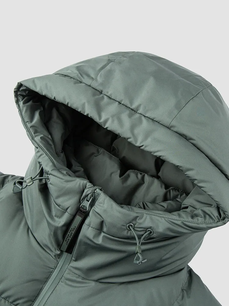 Men's short thick down jacket