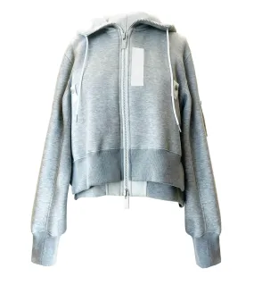 SACAI Sponge Sweat x Nylon Twill Hoodie